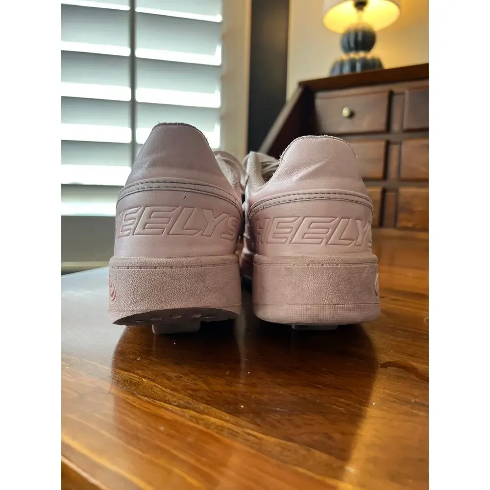 Heelys Roller Skate Shoes Youth Size 3 Yth 3‎ Pink Monochrome Wheeled Sneakers